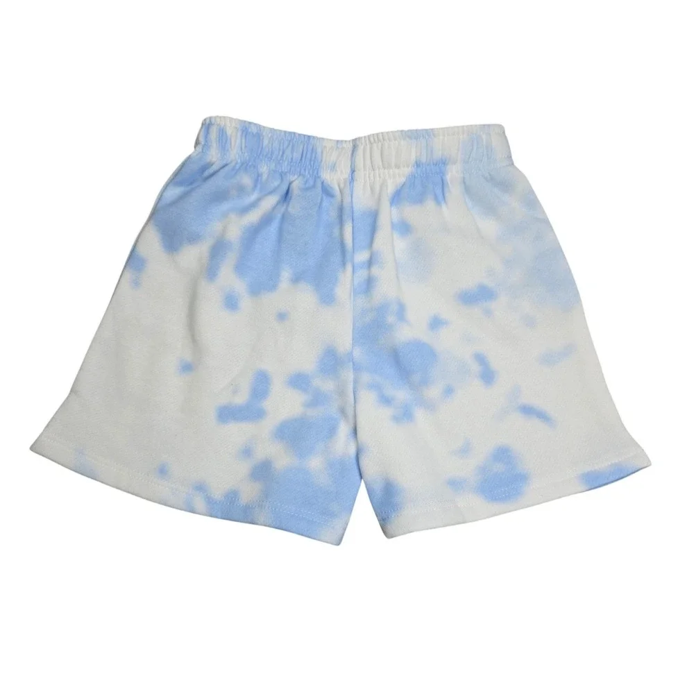 Bluey Bingo Kids Tie Dye Sweatshirt and Shorts 2 Piece Set Blue White Graphic 4T